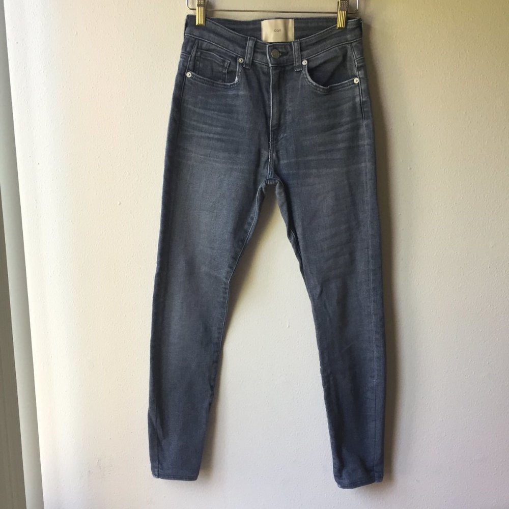 Cqy Palme High Rise Skinny Jeans In Heavenly Grey View 5